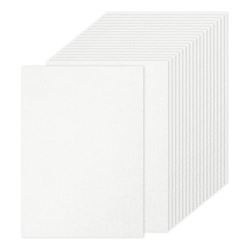 PATIKIL 40 Blätter weißes Glitzer-Kartonpapier, A4 (8,3x11,7 Zoll) 250 g/m² Premium Funkelndes Papier Bastelkarton für Scrapbook Kartenherstellung DIY Kunstprojekte Hochzeitsfeier von PATIKIL