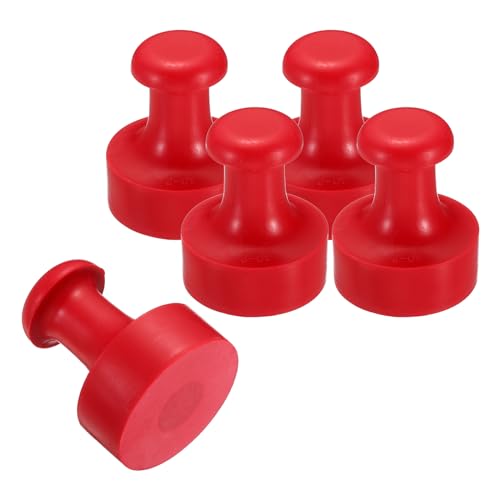 PATIKIL 40mm Stempelgummi-Rundgriff, 5er-Pack Gummiknöpfe Stempelhalter für Stempelherstellung DIY Basteln Scrapbooking, Rot von PATIKIL