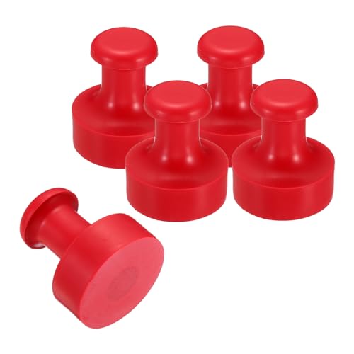 PATIKIL 45mm Stempelgummi-Rundgriff, 5er-Pack Gummiknöpfe Stempelhalter für Stempelherstellung DIY Basteln Scrapbooking, Rot von PATIKIL