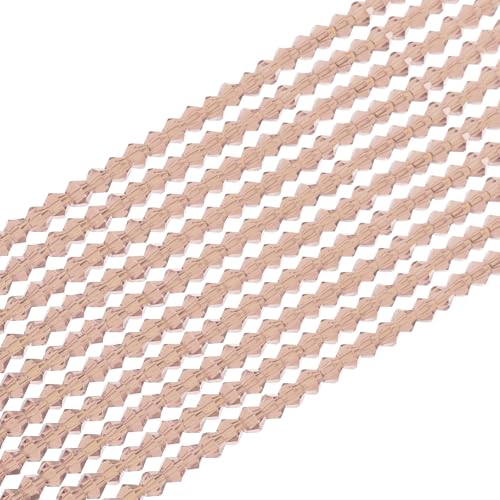 PATIKIL 4mm Bicone Crystal Glass Beads, 840 Stk. Rondelle-Perlen Facettierte Kristallperlen Charms Großpackung für Schmuckherstellung Ohrringe Armbänder DIY Basteln, Silber Champagner von PATIKIL