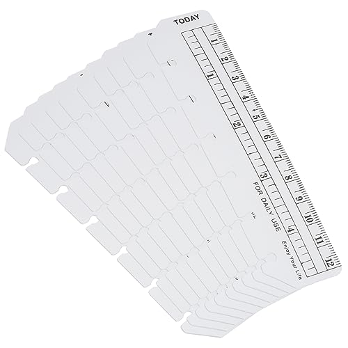 PATIKIL 5.3"x1.4" Lesezeichen Lineal 10 Pack Steckbar Lineal Seitenmarker Buchzeichen Messgeräte für A7 Größe 6-Loch Bindemittel Notebook Klar von PATIKIL