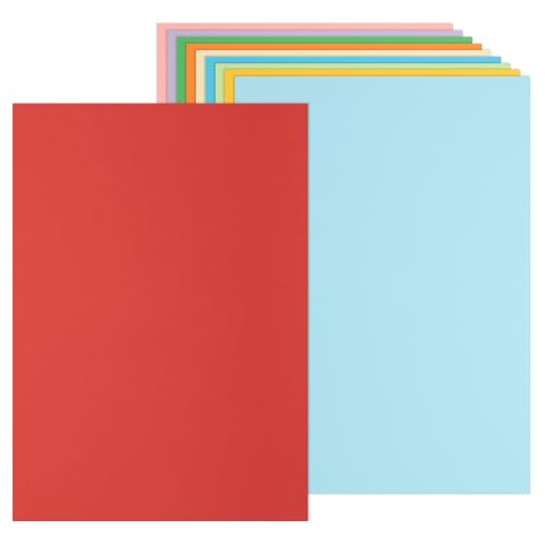 PATIKIL 50 Blätter farbiges Tonpapier, A4-Größe 230GSM dickes Kartonpapier bedrucktes farbiges Papier für DIY-Basteln, Scrapbooking, Kartenherstellung, Partydekorationen, gemischte Farbe von PATIKIL