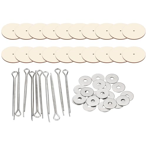 PATIKIL 50mm Puppen-Gelenke, 20er Set abnehmbare Splinte Gelenkverbinder und Faserplatten-Schale für die Herstellung von Bären-Gliedmaßen, Kopf-Gelenken und DIY-Bastelzubehör von PATIKIL