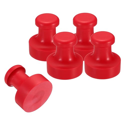 PATIKIL 50mm Stempelgummi mit rundem Griff, 5er-Pack Gummiknöpfe Stempelhalter für Stempelherstellung DIY Basteln Scrapbooking, Rot von PATIKIL