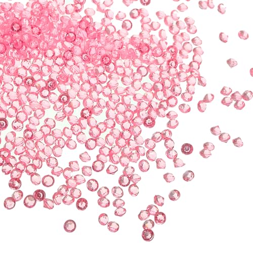 PATIKIL 6000 Stück Acryl Hochzeitsdiamanten 3mm Tischstreuung Konfetti Kristalle Vasenfüller Edelsteine für Tischdekoration Brautdusche Party, Pink von PATIKIL