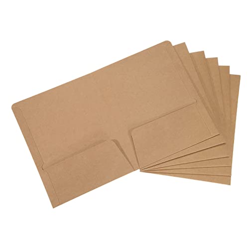 PATIKIL 6Pack Dokumentenmappe Papier Ordner A5 Kraftpapier Ordner mit Tasche Brief Datei Sammlung Speicher für Büro Braun von PATIKIL