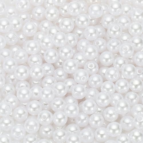 PATIKIL 6mm Runde Glänzende Perlen, 2200 Stück Faux Perlen Lose Perlen mit Loch für Kosmetikboxen DIY Teile Schmuckherstellung Hochzeit Geburtstagsfeier Hausdekoration, Weiß PATIKIL 6mm Runde Glänzende Perlen, 2200 Stück Faux Perlen Lose Perlen mit Loch für Kosmetikboxen DIY Teile Schmuckherstellung Hochzeit Geburtstagsfeier Hausdekoration, Weiß von PATIKIL