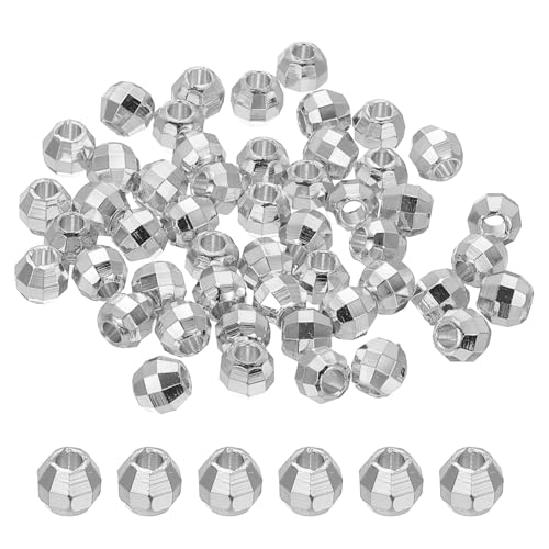 PATIKIL 6mm Weiße vergoldete Laser gefüllte Abstandperlen, 50 Stück Metallglatt facettierte runde Kugelperlen für Armband Schmuckherstellung Halskette DIY PATIKIL 6mm Weiße vergoldete Laser gefüllte Abstandperlen, 50 Stück Metallglatt facettierte runde Kugelperlen für Armband Schmuckherstellung Halskette DIY von PATIKIL