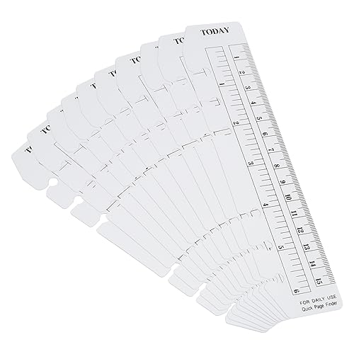 PATIKIL 7.1"x1.6" Lesezeichen Lineal 20 Pack Steckbar Lineal Seitenmarker Buchzeichen Messgeräte für A6 Größe 6-Loch Bindemittel Notebook Klar von PATIKIL