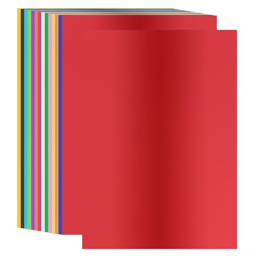 PATIKIL 8,5x11 Zoll Metallic-Kartonpapier, 28 Stück A4 250GSM Folien-Spiegel-Finish-Kartonplatte für Basteln Hochzeitsdekoration Einladungen Kunst DIY, 14 Farben von PATIKIL