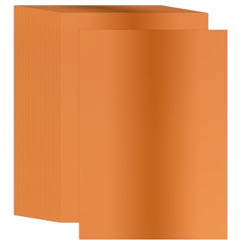 PATIKIL 8,5x11 Zoll Metallic-Kartonpapier, 30 Stück A4 250GSM Folien-Spiegel-Finish-Kartonplatte für Basteln Hochzeitsdekoration Einladungen Kunst DIY, Orange von PATIKIL