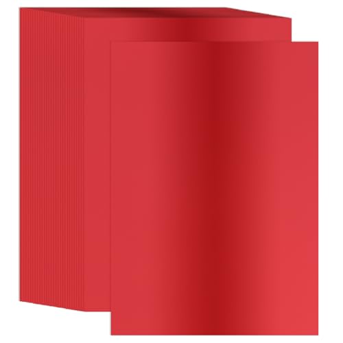 PATIKIL 8,5x11 Zoll Metallic-Kartonpapier, 30 Stück A4 250GSM Folien-Spiegel-Finish-Kartonplatte für Basteln Hochzeitsdekoration Einladungen Kunst DIY, Rot von PATIKIL