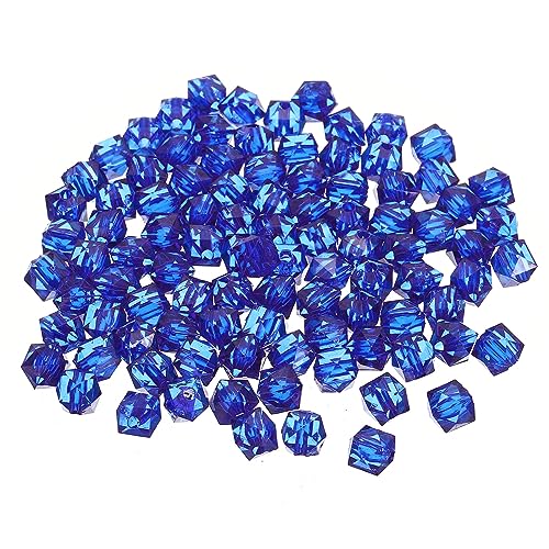 PATIKIL 8mm Acryl Perlen für Schmuck Herstellung 500 Pack Facettiert Acryl Geometrisch Perlen Abstandshalter Perlen für Armbänder Ohrring Halskette Basteln Stil 1 Dunkel Blau von PATIKIL