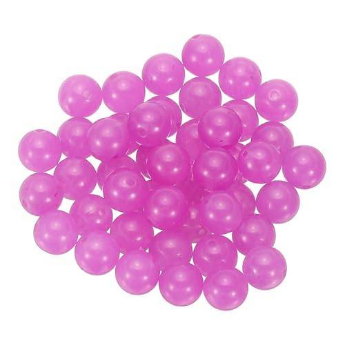 PATIKIL 8mm Aventurinperlen, 45 Stück runde natürliche Edelsteinperlen, glatteGesteinperlen Jade lose Perlen für Armband Halskette Schmuckherstellung DIY, Fuchsia von PATIKIL