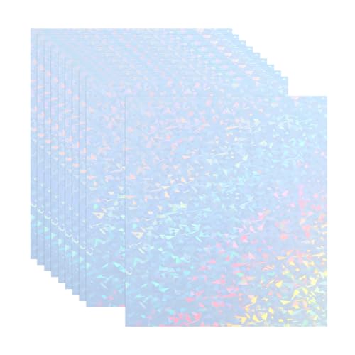 PATIKIL A4 Holographischer Karton, 10er Pack Metallic Irisierendes Spiegelpapier Aufkleberfolie, Reflektierende Bögen für Scrapbook Poster DIY Basteln, Stil 5 von PATIKIL