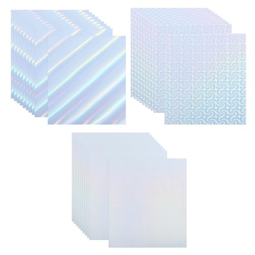 PATIKIL A4 Holographischer Karton, 30er Pack Metallic Irisierendes Spiegelpapier Aufkleberfolie Reflektierende Bögen für Scrapbook Poster DIY Basteln, Stil 1 von PATIKIL