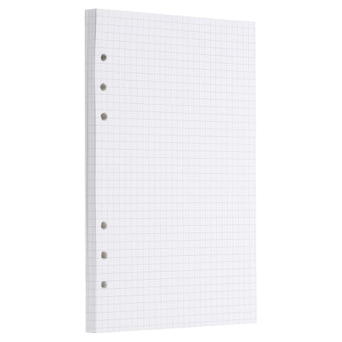 PATIKIL A5-Raster-Nachfüllpapier, 6-Ringbuch, lose Blätter, Planer, Einlagen, 80 Blatt/160 Seiten, liniert von PATIKIL