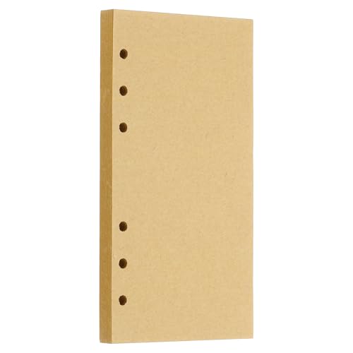 PATIKIL A6 Nachfüllpapier, unliniert, blanko, Kraftpapier, nachfüllbares Papier, 6 Löcher, Einlagen, lose Blätter, für 6 B5-Ringbuch, 80 Blatt/160 Seiten, Beige von PATIKIL