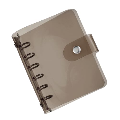 PATIKIL A7 Klare Binderabdeckung, weiche PVC-Loose-Leaf-Binder-Schutzhülle mit Druckknopfverschluss für DIY-Meeting-Notizbuch-Ordner, Schwarz von PATIKIL