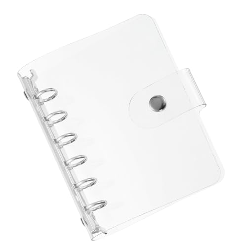 PATIKIL A7 Klare Binderabdeckung, weiche PVC-Loose-Leaf-Binder-Schutzhülle mit Druckknopfverschluss für DIY-Meeting-Notizbuch-Ordner, transparent von PATIKIL