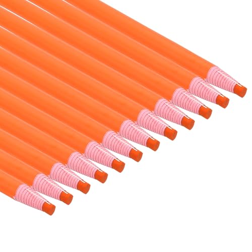 PATIKIL Abziehbare China-Marker, 12er-Pack Fettwachsstifte aus Holz für Glas, Kleidung, Zeichnen, Film, Papier, Vinyl, Metall, Orange von PATIKIL