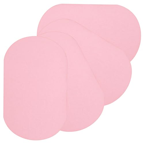 PATIKIL Aufbügelbare Patches 4Stk 7x4" Ellbogen Knie Samt Patches Reparatur Patches Kit für Kleidung Hosen Hemden Jacken Ausbessern und Dekorieren Helles Rosa von PATIKIL