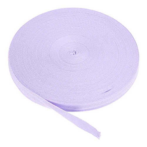 PATIKIL Baumwollband Baumwolle Gurtband 15mm x 45m, Schrägband Baumwoll Nahtband Köperband Saumband Einfassband Stoffband Webband zum Nähen für DIY Basteln Stricken Verpackung, Helles Lila von PATIKIL