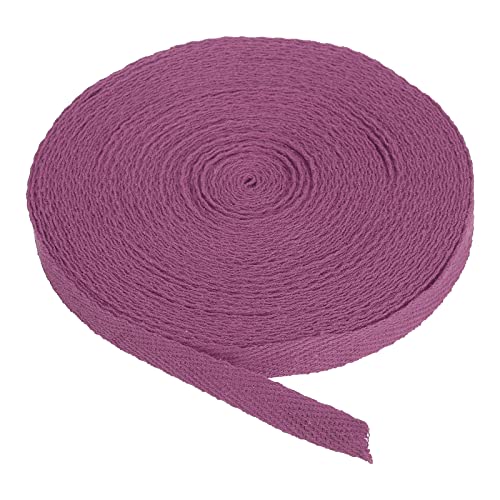 PATIKIL Baumwollband Baumwolle Gurtband 10mm x 9m, Schrägband Baumwoll Nahtband Köperband Saumband Einfassband Stoffband Webband zum Nähen für DIY Basteln Stricken Verpackungen, Lila von PATIKIL