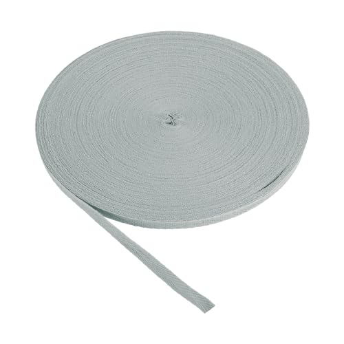 PATIKIL Baumwollband Baumwolle Gurtband 15mm x 45m, Schrägband Baumwoll Nahtband Köperband Saumband Stoffband Webband Ribbon zum Nähen für DIY Basteln Stricken Verpackungen, Blassgrau von PATIKIL