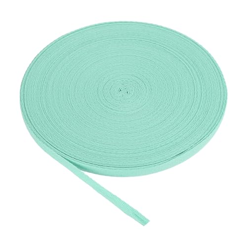 PATIKIL Baumwollband Baumwolle Gurtband 15mm x 45m, Schrägband Baumwoll Nahtband Köperband Saumband Stoffband Webband Ribbon zum Nähen für DIY Basteln Stricken Verpackungen, Blau Grün von PATIKIL