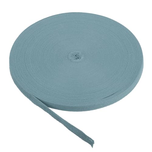 PATIKIL Baumwollband Baumwolle Gurtband 15mm x 45m, Schrägband Baumwoll Nahtband Köperband Saumband Stoffband Webband Ribbon zum Nähen für DIY Basteln Stricken Verpackungen, Eisen grau von PATIKIL