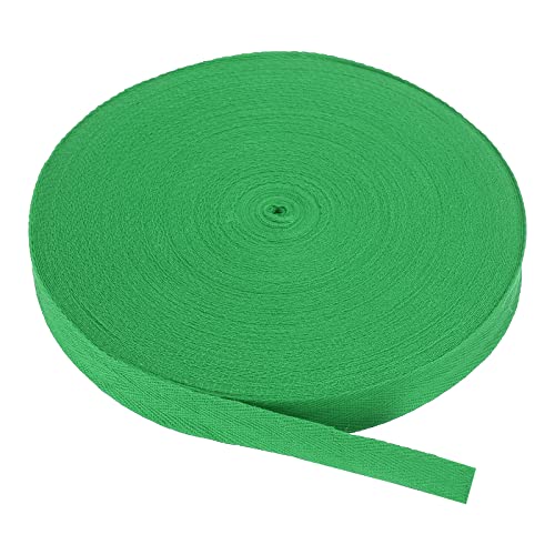 PATIKIL Baumwollband Baumwolle Gurtband 20mm x 45m, Schrägband Baumwoll Nahtband Köperband Saumband Einfassband Stoffband Webband zum Nähen für DIY Basteln Stricken Verpackungen, Gras-Grün von PATIKIL