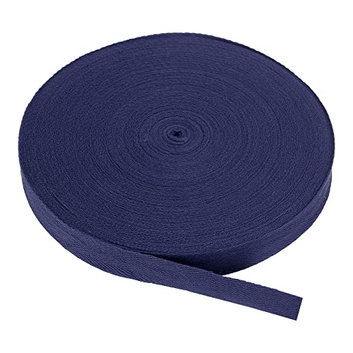 PATIKIL Baumwollband Baumwolle Gurtband 20mm x 45m, Schrägband Baumwoll Nahtband Köperband Saumband Einfassband Stoffband Webband zum Nähen für DIY Basteln Stricken Verpackungen, Navy blau von PATIKIL