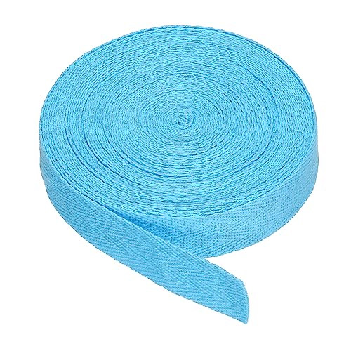 PATIKIL Baumwollband Baumwolle Gurtband 20mm x 9m, Schrägband Baumwoll Nahtband Köperband Saumband Einfassband Stoffband Webband zum Nähen für DIY Basteln Stricken Verpackungen, Blau von PATIKIL