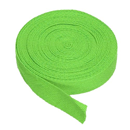 PATIKIL Baumwollband Baumwolle Gurtband 20mm x 9m, Schrägband Baumwoll Nahtband Köperband Saumband Einfassband Stoffband Webband zum Nähen für DIY Basteln Stricken Verpackungen, Grün von PATIKIL