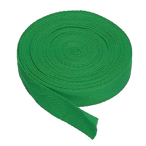 PATIKIL Baumwollband Baumwolle Gurtband 20mm x 9m, Schrägband Baumwoll Nahtband Köperband Saumband Einfassband Stoffband Webband zum Nähen für DIY Basteln Stricken Verpackungen, Rasengrün von PATIKIL