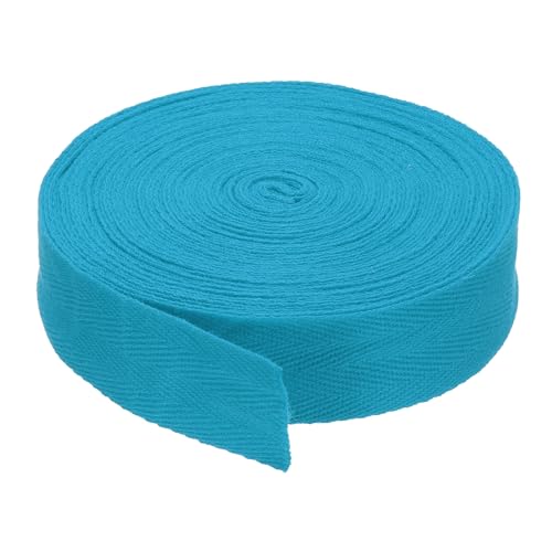 PATIKIL Baumwollband Baumwolle Gurtband 30mm x 9m, Schrägband Baumwoll Nahtband Köperband Saumband Einfassband Stoffband Webband zum Nähen für DIY Basteln Stricken Verpackungen, Blau von PATIKIL