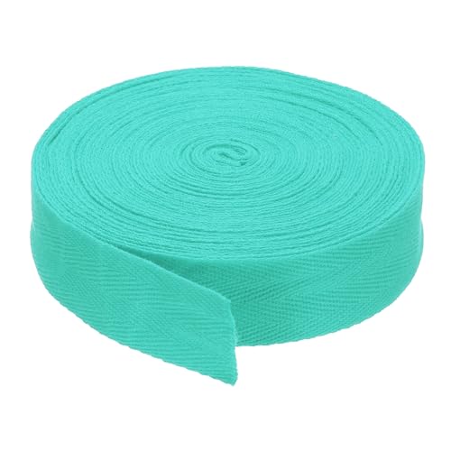 PATIKIL Baumwollband Baumwolle Gurtband 30mm x 9m, Schrägband Baumwoll Nahtband Köperband Saumband Einfassband Stoffband Webband zum Nähen für DIY Basteln Stricken Verpackungen, Himmelblau von PATIKIL