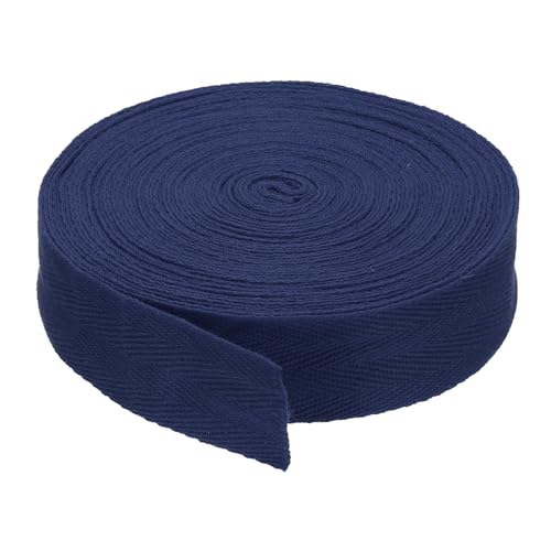 PATIKIL Baumwollband Baumwolle Gurtband 30mm x 9m, Schrägband Baumwoll Nahtband Köperband Saumband Einfassband Stoffband Webband zum Nähen für DIY Basteln Stricken Verpackungen, Navy blau von PATIKIL