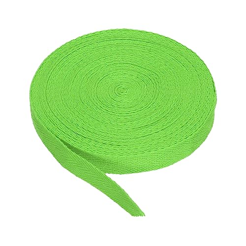 PATIKIL Baumwollband Baumwolle Gurtband 15mm x 9m, Schrägband Baumwoll Nahtband Köperband Saumband Einfassband Stoffband Webband zum Nähen für DIY Basteln Stricken Verpackungen, Grün von PATIKIL