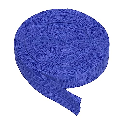 PATIKIL Baumwollband Baumwolle Gurtband 20mm x 9m, Schrägband Baumwoll Nahtband Köperband Saumband Einfassband Stoffband Webband zum Nähen für DIY Basteln Stricken Verpackungen, Dunkelblau von PATIKIL