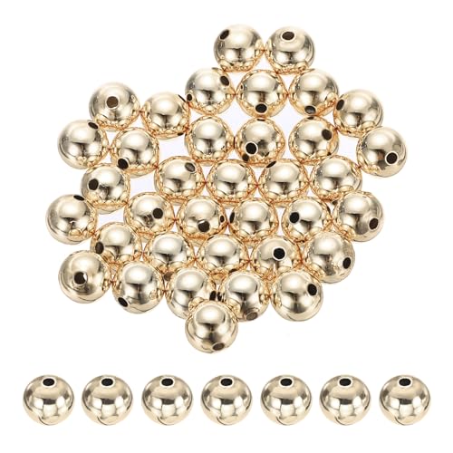 PATIKIL Champagner Gold gefüllte Abstandperlen, 36 Stück 8mm Metall glatte runde Kugelperlen für Armband Schmuckherstellung Halskette DIY PATIKIL Champagner Gold gefüllte Abstandperlen, 36 Stück 8mm Metall glatte runde Kugelperlen für Armband Schmuckherstellung Halskette DIY von PATIKIL