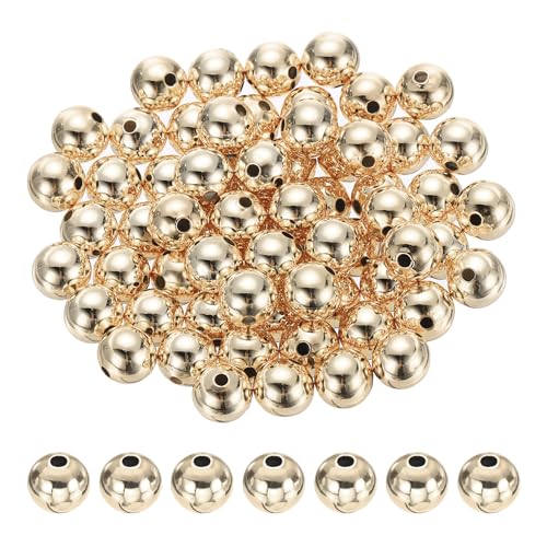 PATIKIL Champagner Gold gefüllte Abstandperlen, 64 Stück 6mm Metall glatte runde Perlen für Armband Schmuckherstellung Halskette DIY PATIKIL Champagner Gold gefüllte Abstandperlen, 64 Stück 6mm Metall glatte runde Perlen für Armband Schmuckherstellung Halskette DIY von PATIKIL