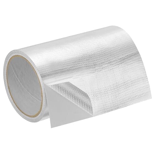 PATIKIL Duct Tape, 5.91 Zoll x 32.8 ft 5.91 Mil Heavy Duty Aluminiumfolie Klebeband Wasserdicht Glasfaser Isolierung Hitzebeständig für Lüftungskanäle HVAC Abdichtung Flicken, 1 Rolle von PATIKIL