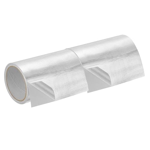 PATIKIL Duct Tape, 5.91 Zoll x 32.8 ft 5.91 Mil Heavy Duty Aluminiumfolie Klebeband Wasserdicht Glasfaser Isolierung Hitzebeständig für Lüftungskanäle HVAC Abdichtung Flicken, 2 Roll von PATIKIL