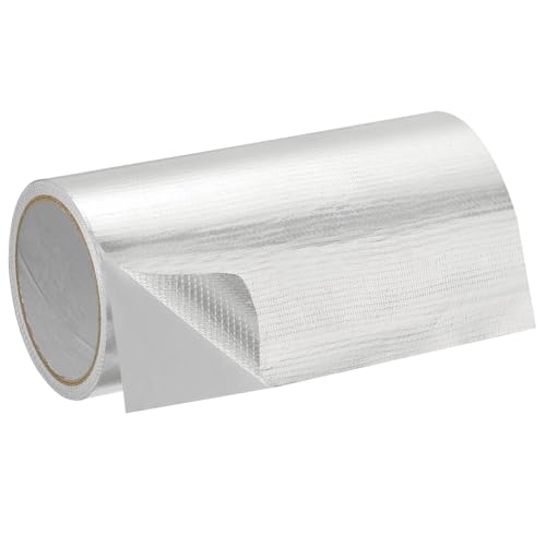 PATIKIL Duct Tape, 7.87 Zoll x 32.8 ft 5.91 Mil Heavy Duty Aluminiumfolie Klebeband Wasserdicht Glasfaser Isolierung Hitzebeständig für Lüftungskanäle HVAC Abdichtung Flicken, 1 Rolle von PATIKIL