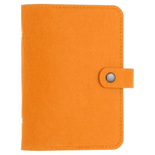 PATIKIL Ein A5-Notizbuch-Binder, 6-Ring-Filz-Loseblatt-Binder-Cover nachfüllbarer Rundring-Binder mit Tasche für Füllerpapier Budget-Binder Journal-Tagebuch-Zubehör, Orange von PATIKIL