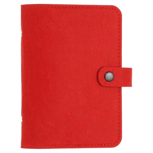 PATIKIL Ein A5-Notizbuch-Binder, 6-Ring-Filz-Loseblatt-Binder-Cover nachfüllbarer Rundring-Binder mit Tasche für Füllerpapier Budget-Binder Journal-Tagebuch-Zubehör, Rot von PATIKIL