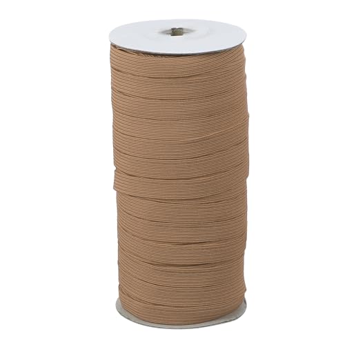 PATIKIL Elastische Bänder, 10 mm x 45 m, Polyester, flach, elastisch, zum Nähen, Basteln, DIY, Braun von PATIKIL