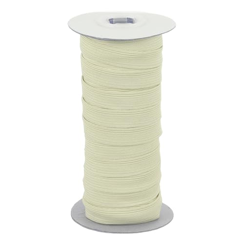 PATIKIL Elastische Bänder, 12 mm x 18 m, Polyester, flach, elastisch, zum Nähen, Basteln, DIY, Beige von PATIKIL